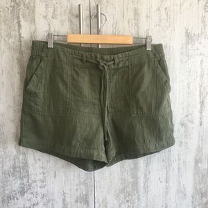 Olive Green Linen Blend Old Navy Shorts